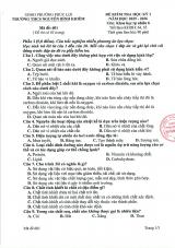 Đề thi Học kì 1 KHTN 6 năm 2025-2026 trường THCS Nguyễn Bỉnh Khiêm (Hà Nội)